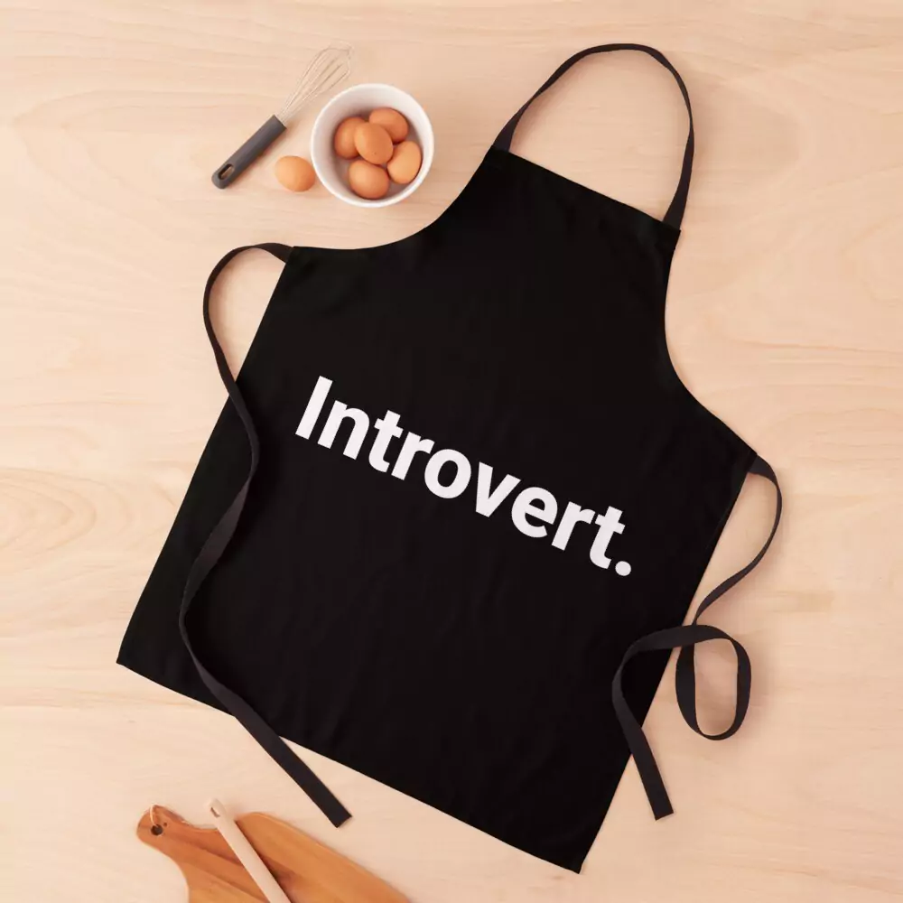 Introvert T-Shirt: Funny & Relatable Gifts for Introverts 4 Introvert - One Word Generic Self Deprecating Humor Apron by AI Artz