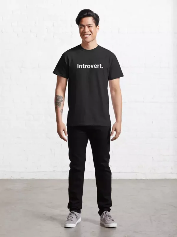 Introvert - One Word Generic Self Deprecating Humor Classic T-Shirt men by AI Artz