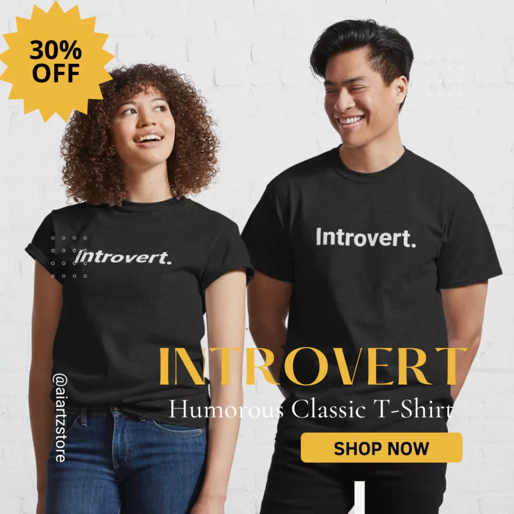 Introvert T-Shirt: Funny & Relatable Gifts for Introverts 1 Introvert - One Word Generic Self Deprecating Humor Essential T-Shirt by AI Artz