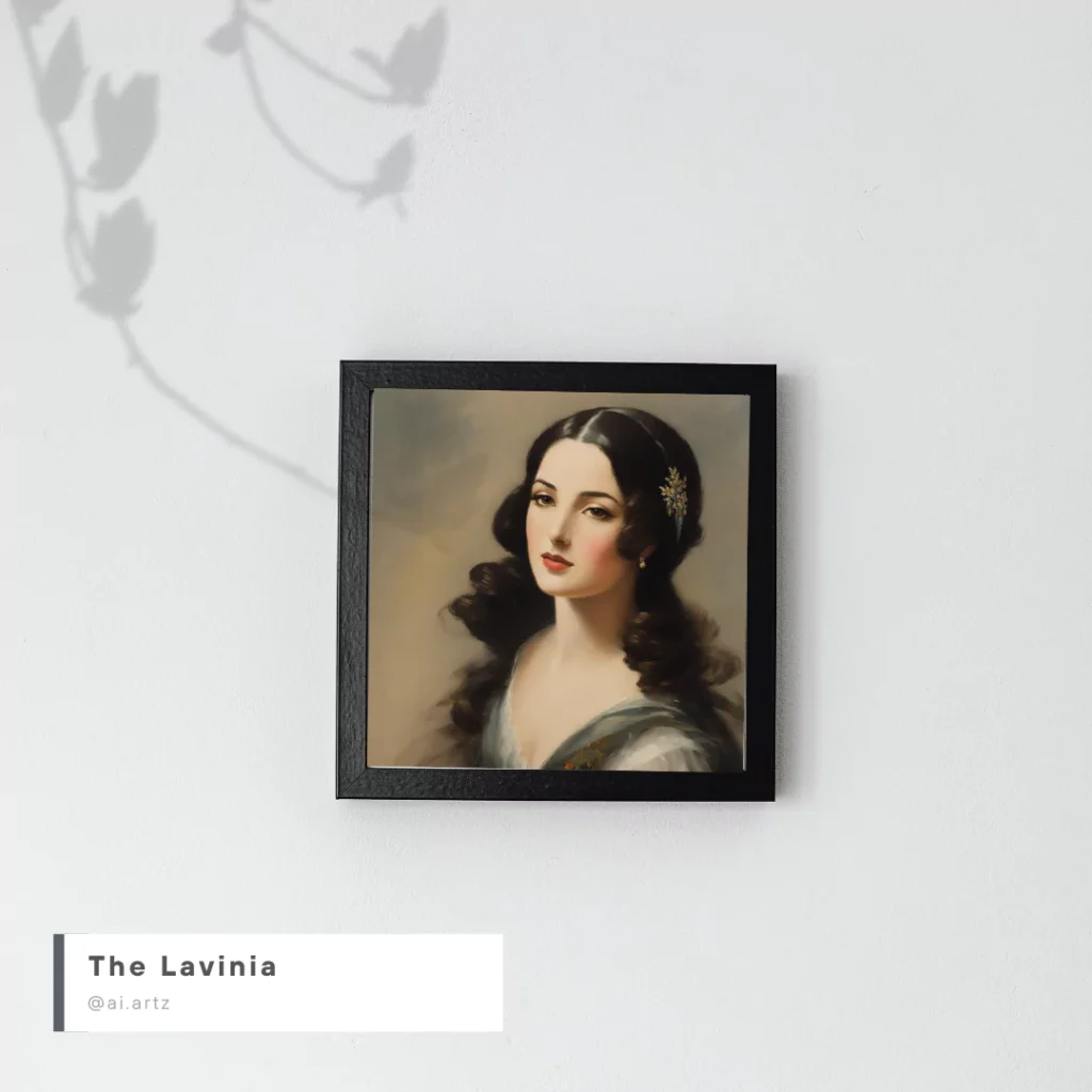 The Lavinia – A Story of Grace and Timeless Beauty 3 The Lavinia in showcase in a frame