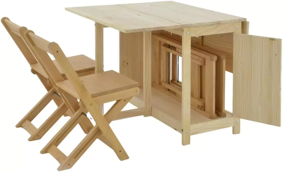 Best Foldable Furniture for Small Spaces on Amazon in 2025 11 Solid Wood Foldable Dining Table and Chair - Transformative Design & Mobility