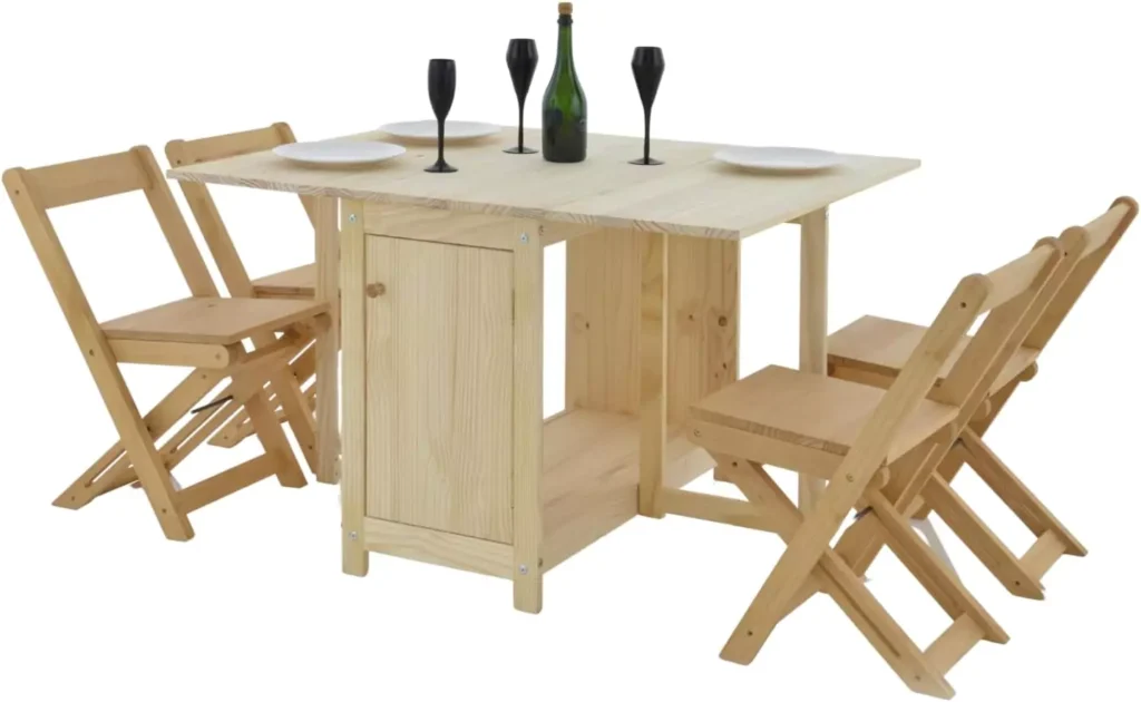 Best Foldable Furniture for Small Spaces on Amazon in 2025 10 Solid Wood Foldable Dining Table and Chair