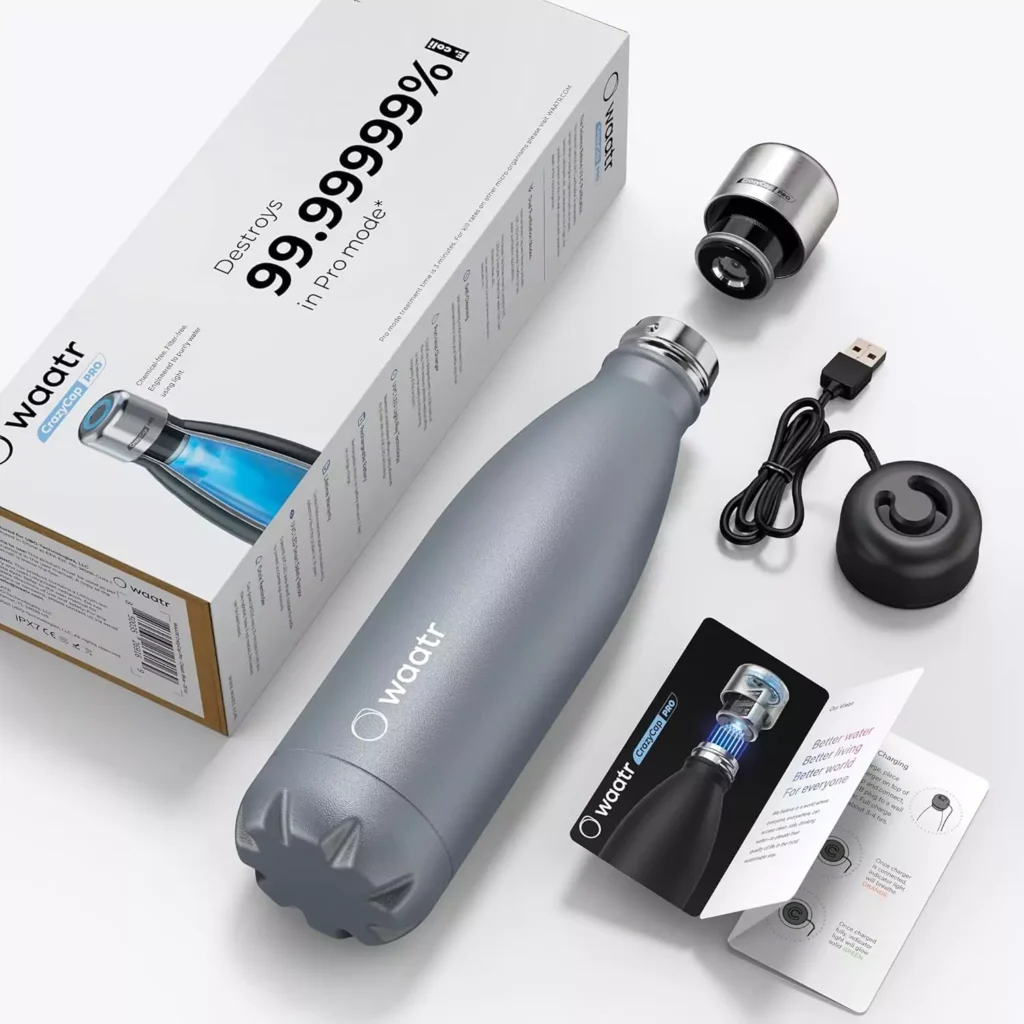 Best Self Cleaning UV Water Bottles on Amazon 2025 9 CrazyCap Pro - Rugged Build & Innovative Charging