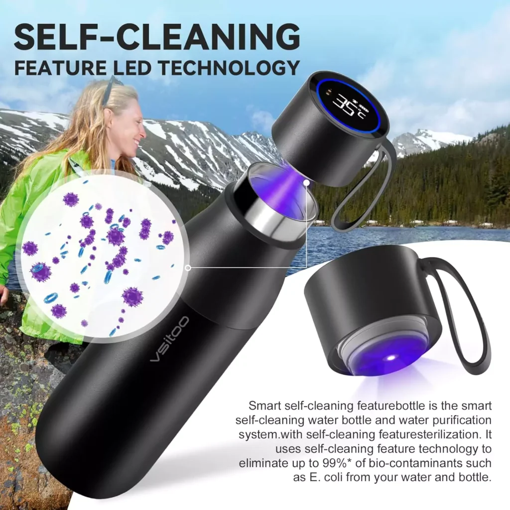 Best Self Cleaning UV Water Bottles on Amazon 2025 7 vsitoo Self-Cleaning Water Bottle -SELF-CLEANING